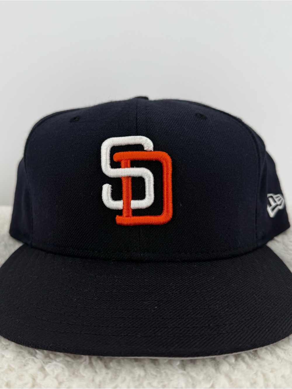 New Era Men’s Navy San Diego Padres Logo Cap - Orange & White